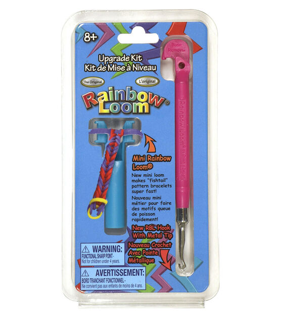 Rainbow Loom 7" x 4" Loom & Pink Metal Hook Kit