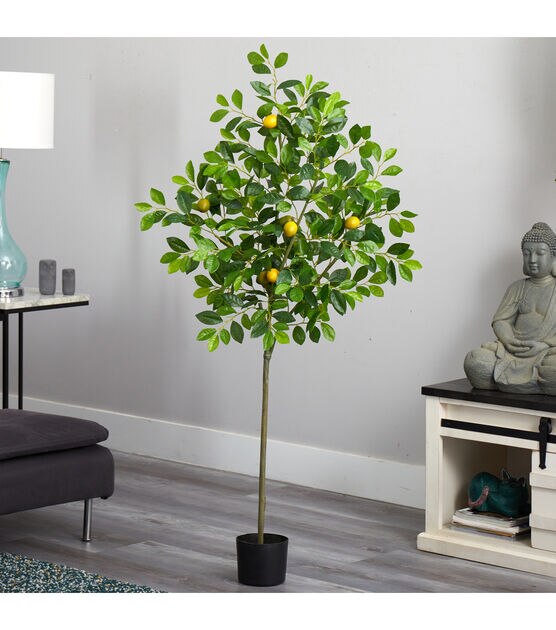 Nearly Natural 61in. Lemon Artificial Tree, , hi-res, image 4