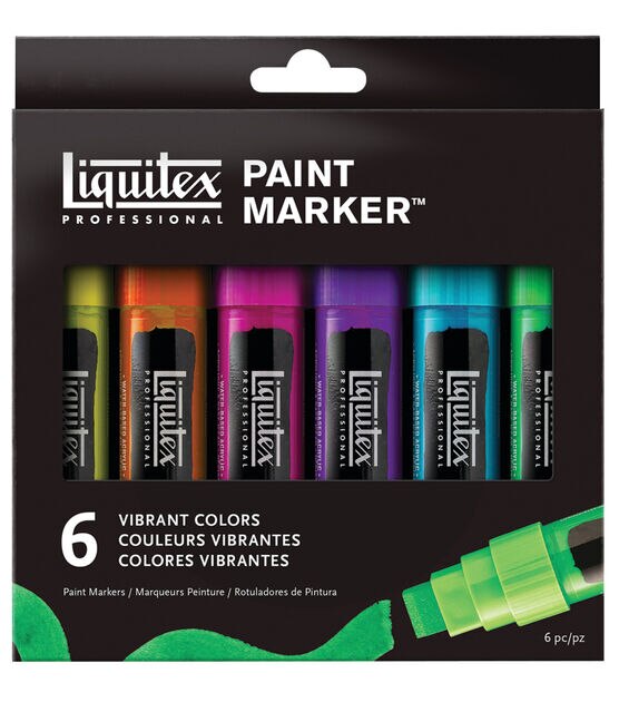 Liquitex Vibrant Paint Marker Set 6-Colors Wide