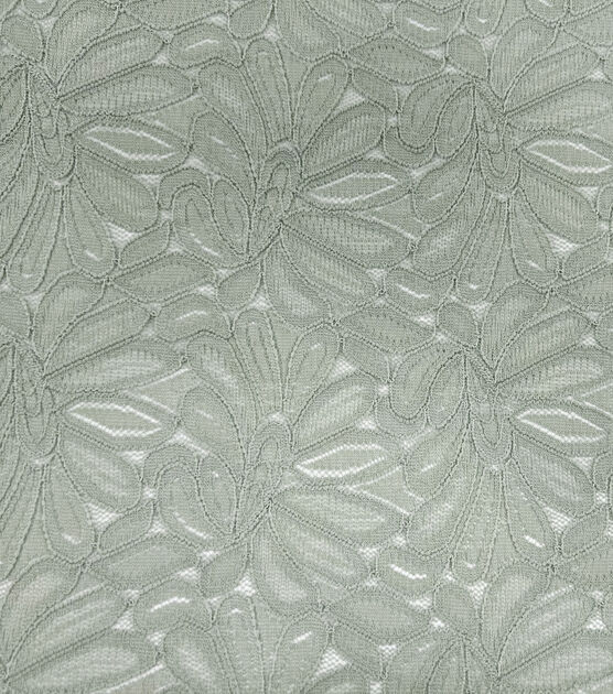 Green Floral Stretch Lace Fabric by Casa Collection, , hi-res, image 2