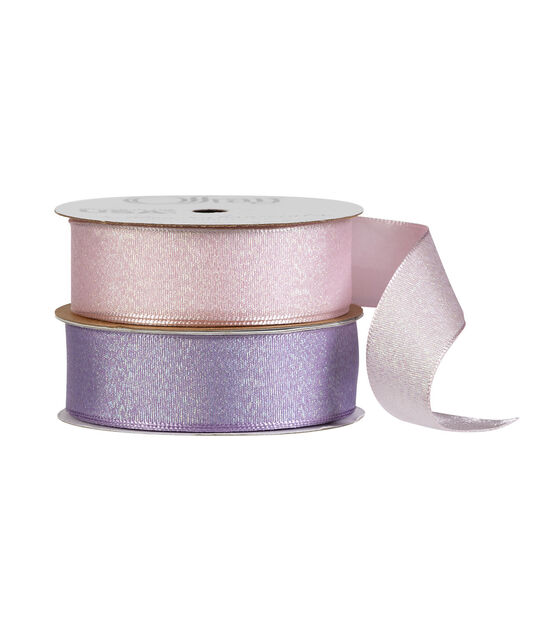 Offray Glitter Ribbon 7/8 x 9 Feet - Champagne - Ribbon & Deco Mesh - Crafts & Hobbies