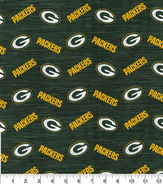 Fabric Traditions Green Bay Packers Heather NFL Cotton Fabric, , hi-res, image 2