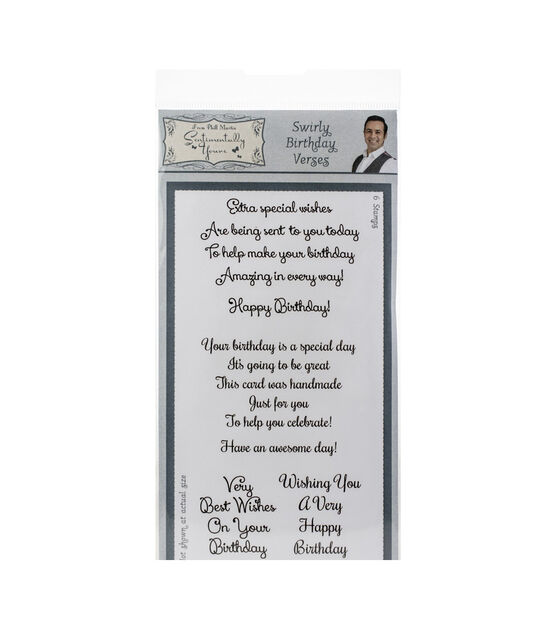 Sentimentally Yours By Phill Martin Clear Stamp Set Swirly Birthday