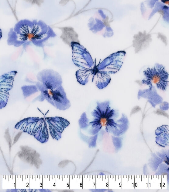 Butterfly Floral Sew Lush Fleece Fabric
