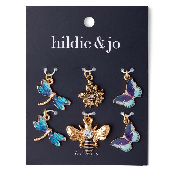 6ct Multicolor Butterfly & Dragonfly Charms by hildie & jo