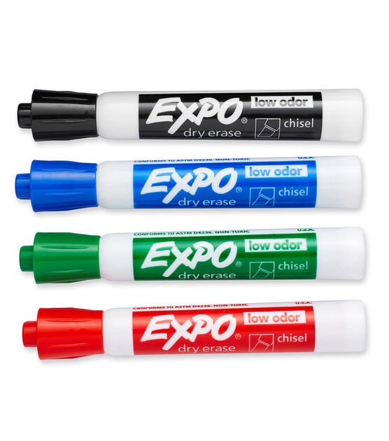 Expo 12pc Low Odor Chisel Tip Dry Erase Markers, , hi-res, image 3
