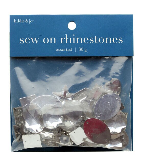 56g Assorted Sew On Rhinestones by hildie & jo