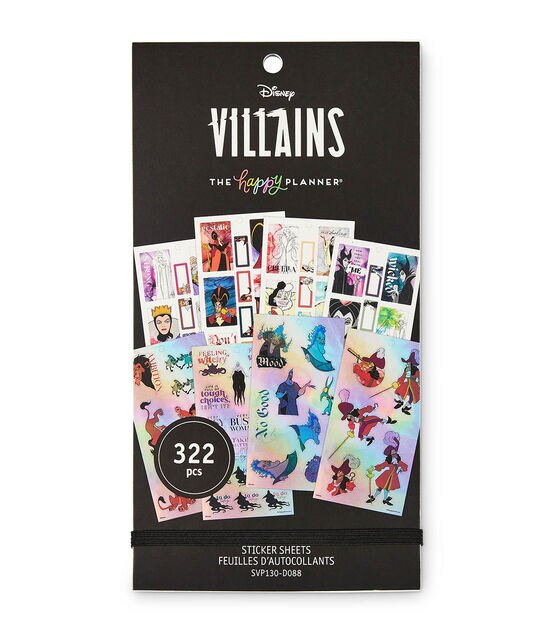 322pc Disney Villains Happy Planner Sticker Pack