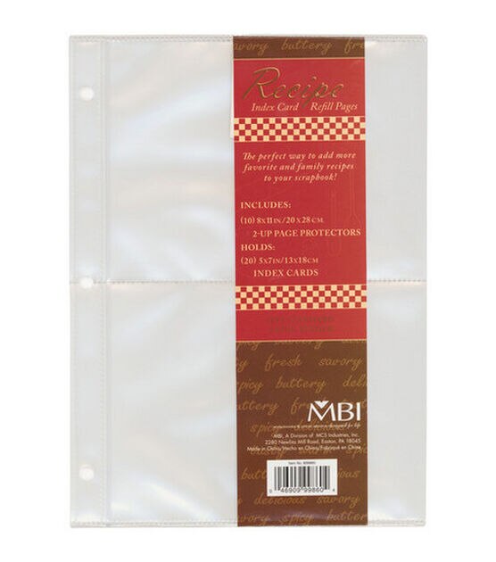 5"x7" Family Recipe 3 Ring Refill Pages 10PK