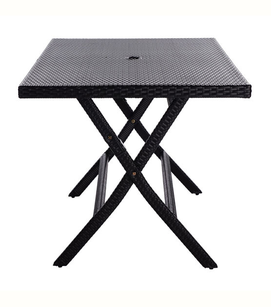 Safavieh 54" x 31" Black Akita Outdoor Folding Table, , hi-res, image 6