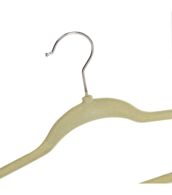 Non Slip Velvet Hangers Heavy Duty Clothes Hangers - Tan