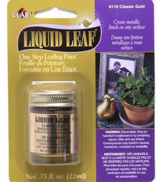 Liquid Leaf One Step Leafing Paint .75oz Classic Gold