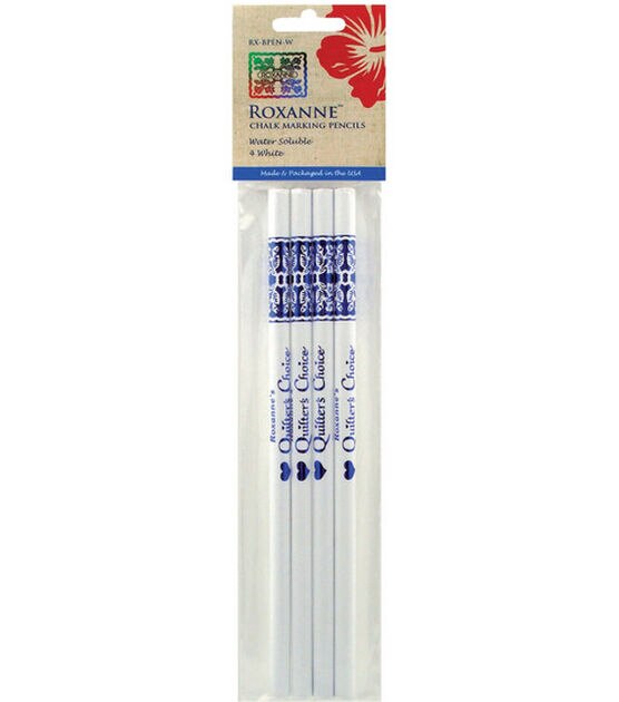Roxanne Quilter's Choice Marking Pencils 4 Pkg White
