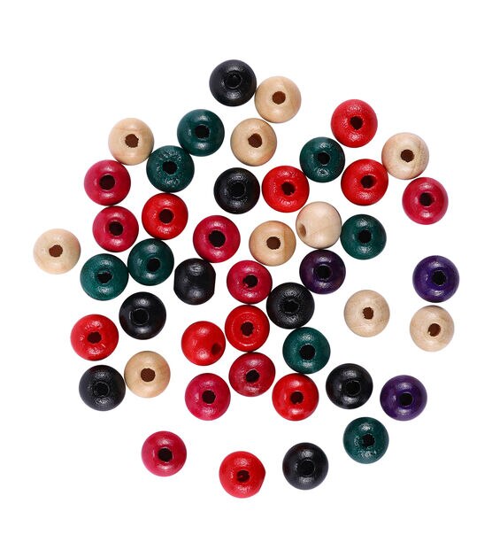 8mm Multicolor Round Wood Beads 160pc by hildie & jo, , hi-res, image 2