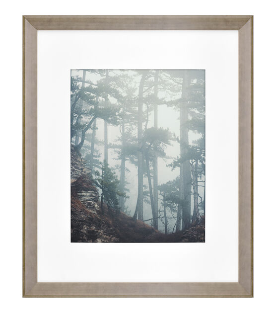 Walden Woods 16"x20" Matted to 11"x14" Gray Wall Frame