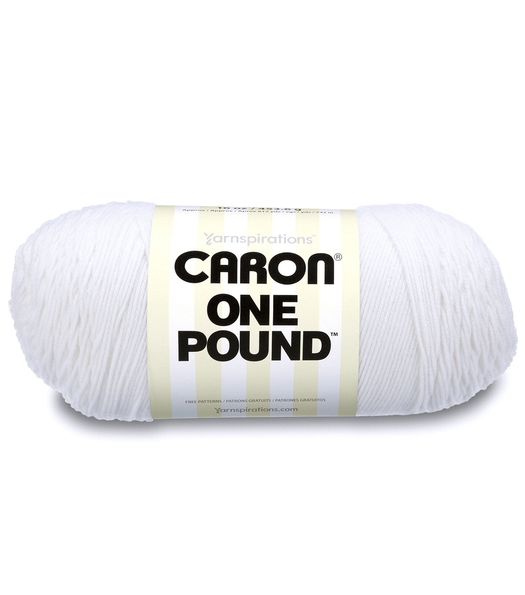 Caron One Pound 800yds Worsted Acrylic Yarn, Bright White, hi-res