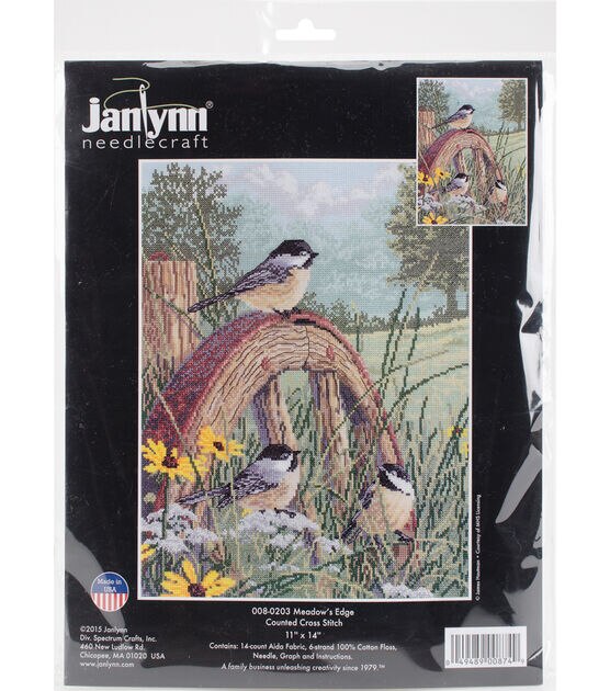 Janlynn 11" x 14" Meadow's Edge Counted Cross Stitch Kit