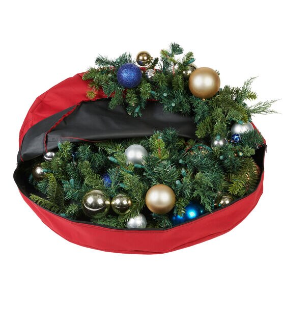 Santa's Bags 30in Direct Suspend Wreath Storage Bag, , hi-res, image 3