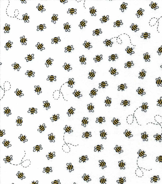 All Over Bees Nursery Flannel Fabric