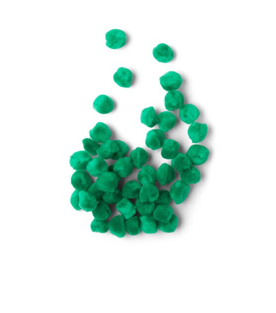 Pop! 20mm Multicolor Pom Poms 45PK - Green - Kids Craft Basics - Kids