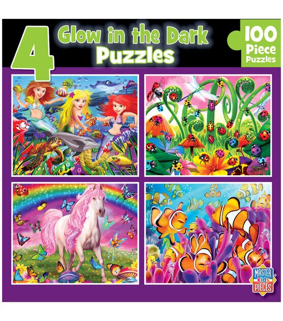 MasterPieces 8" x 10" Purples Glow in the Dark Jigsaw Puzzles 400pc