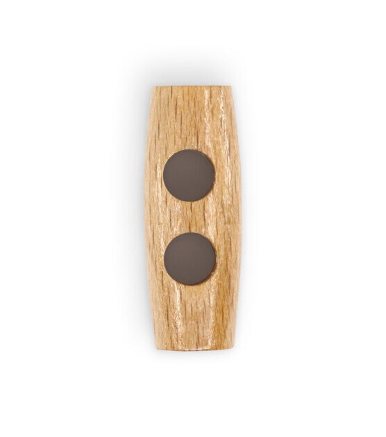 Dritz 1" Sustainable Wood Toggle 2 Hole Buttons 6pk, , hi-res, image 4