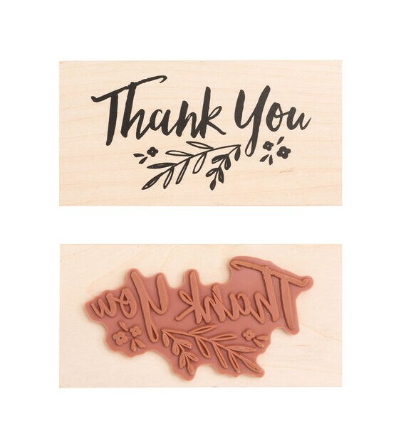 American Crafts Wooden Stamp Thank You | JOANN