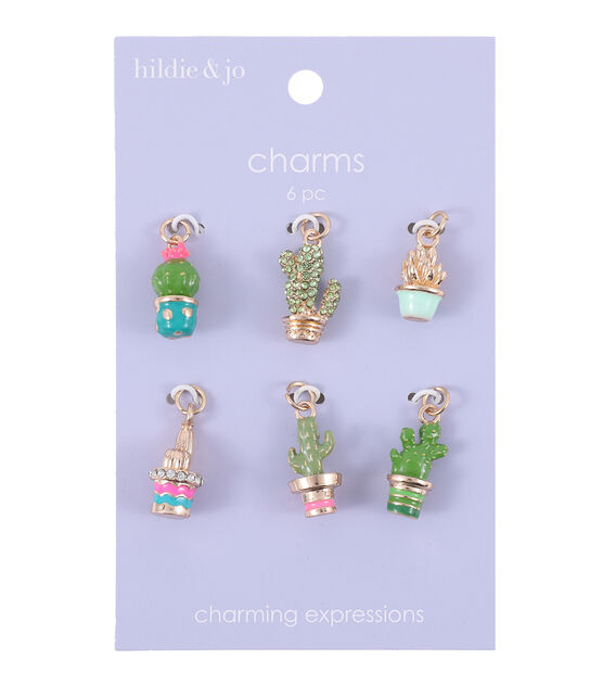 6ct Spring Cactus Charms by hildie & jo
