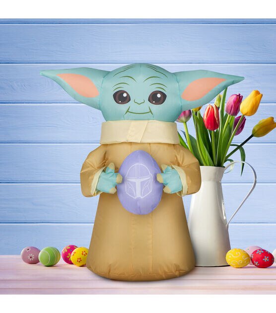 National Tree 18" Inflatable Easter Baby Yoda, , hi-res, image 3