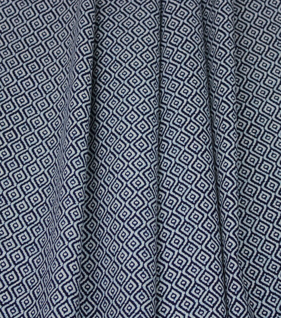 Rythym Navy Cotton Canvas Fabric, , hi-res, image 2