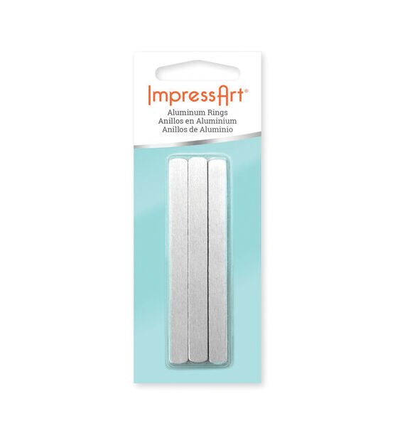 ImpressArt 11 pk 0.25''x3'' Aluminum Ring Premium Stamping Blanks