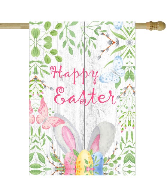 Northlight 28" x 40" Happy Easter Bunny Ears Outdoor House Flag