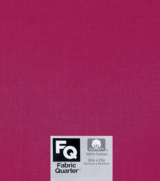Dark Pink 1 Piece Cotton Fabric Quarter, , hi-res, image 2