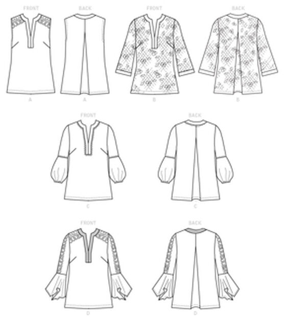 Butterick B6666 Size L to 2XL Misses Top Sewing Pattern, , hi-res, image 5