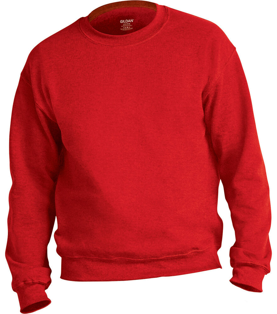 Gildan Adult Crew Fleece Sweatshirt, Red, swatch