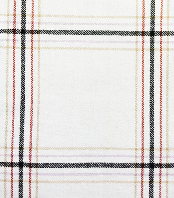 White Grid Plaid Sherpa Fabric, , hi-res, image 5