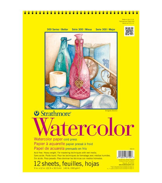 Strathmore Watercolor Paper Pad 11"X15" 140lb Cold Press 12 Sheets