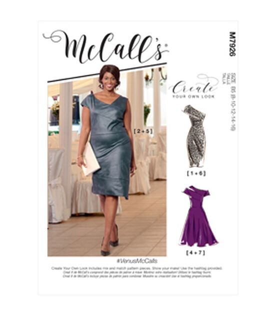 McCall's M7926 Size 8 to 24W Misses & Women's Dress Sewing Pattern