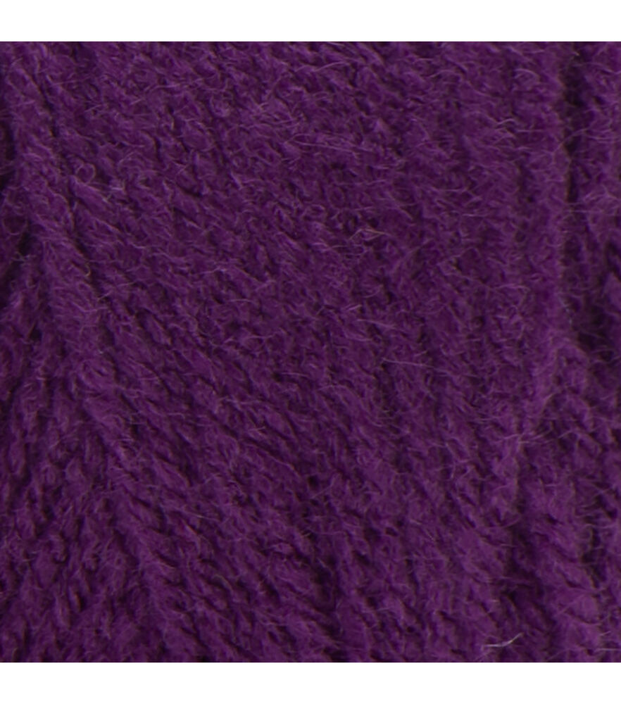 Red Heart Super Saver Worsted Acrylic Yarn, Dark Orchid, swatch, image 46