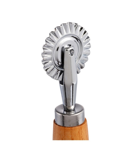 Stainless Steel Dough Pastry Wheel With Wood Handle by STIR, , hi-res, image 3