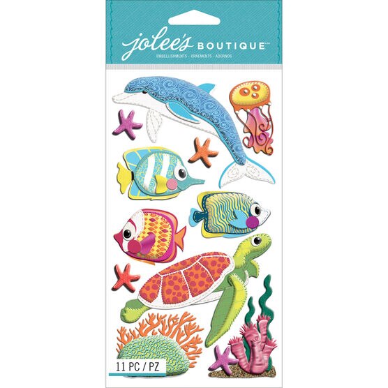 Jolee's Boutique Dimensional Stickers Felt Sealife | JOANN