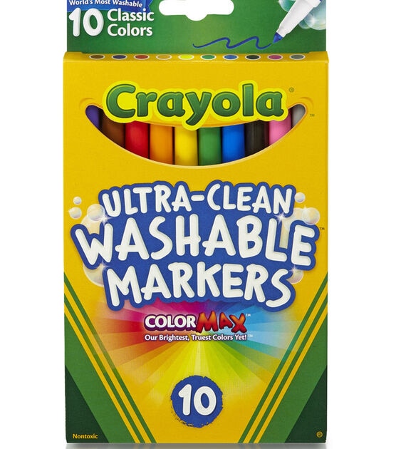 Crayola 10ct Classic Washable Fine Line Markers