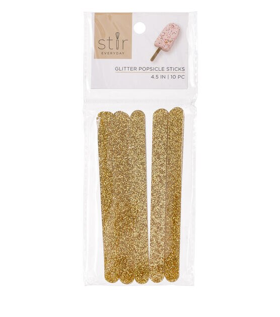 4.5 Glitter Popsicles Sticks 10pk by STIR
