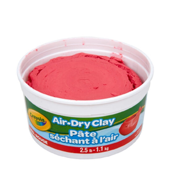 Crayola 2.5lb Red Resealable Air Dry Clay Tub, , hi-res, image 2