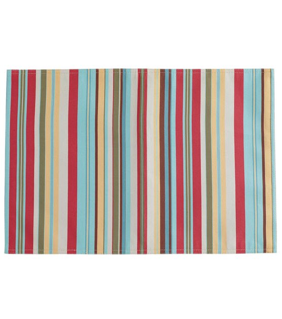 Design Imports Summer Stripe Outdoor Placemats, , hi-res, image 2