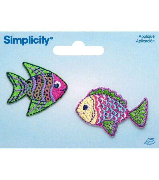 Simplicity 2ct Tropical Fish Iron On Patches, , hi-res, image 2
