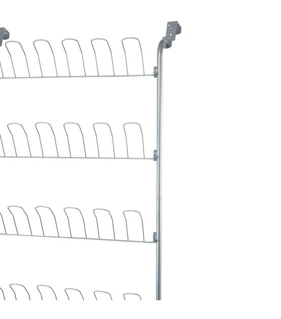 Organize It All 60" Silver 18 Pair Over the Door Shoe Rack, , hi-res, image 3