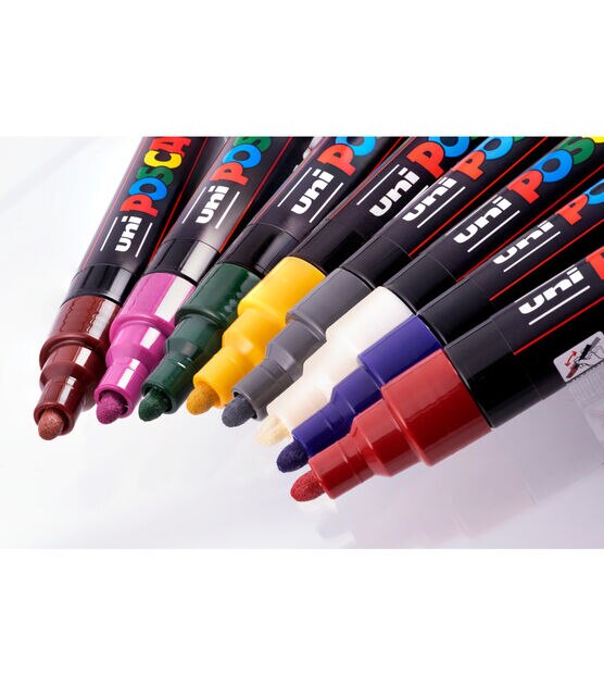 Uni POSCA PC-5M Bullet Tip Paint Marker Set of 8 Deep Colours -  Denmark