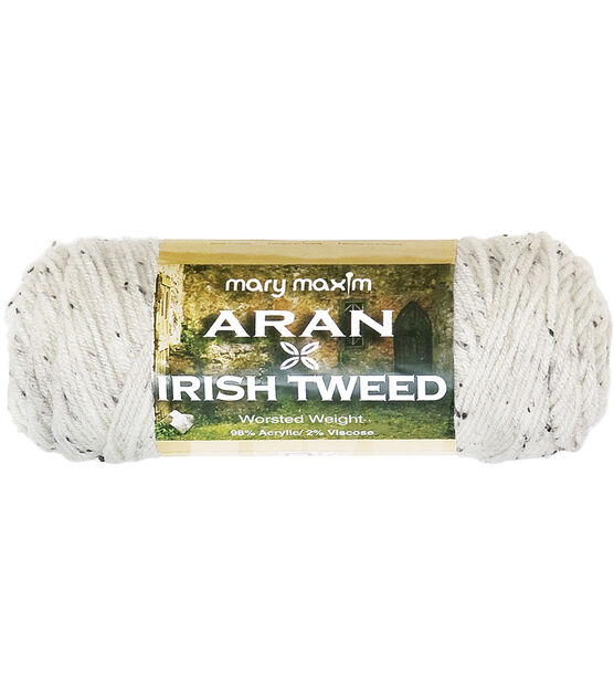 Mary Maxim Aran Irish Tweed 205yds Worsted Acrylic Yarn