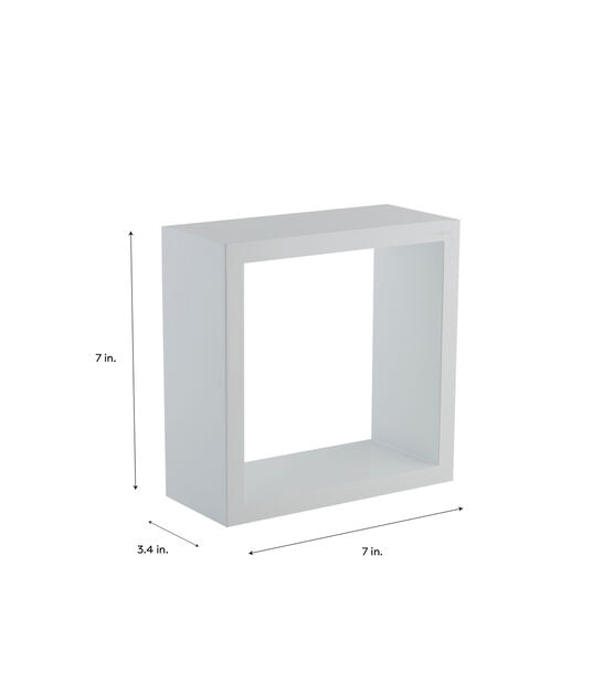 Organize It All 3ct White Wall Cube Shelves, , hi-res, image 9